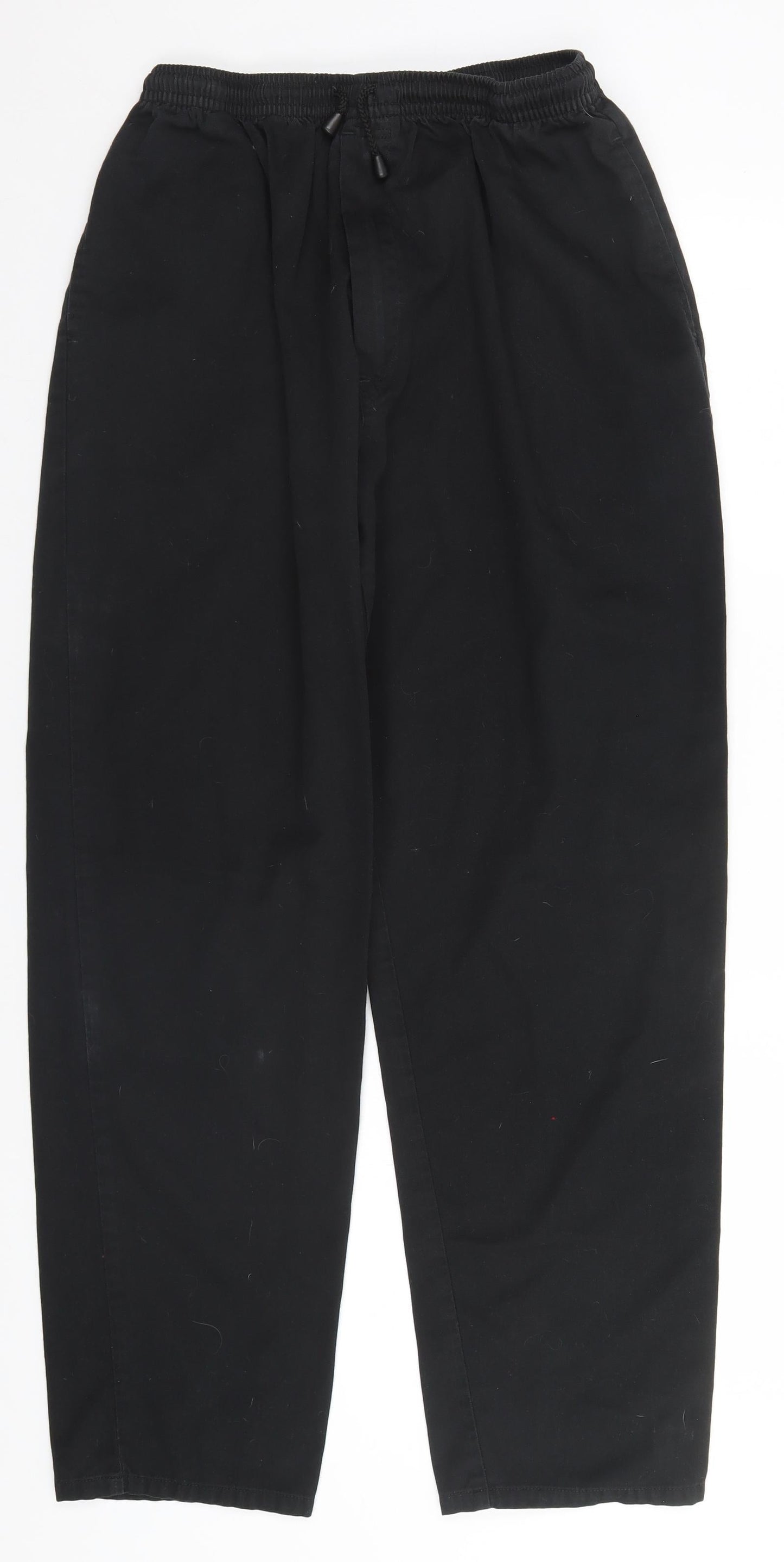 Russums Mens Black  Polyester Trousers  Size M L26 in Regular