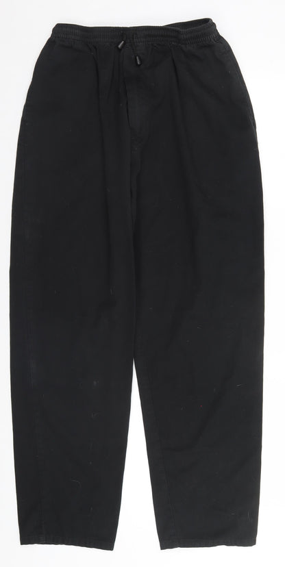 Russums Mens Black  Polyester Trousers  Size M L26 in Regular