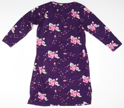 Arista Womens Blue Floral  Top Dress Size 14