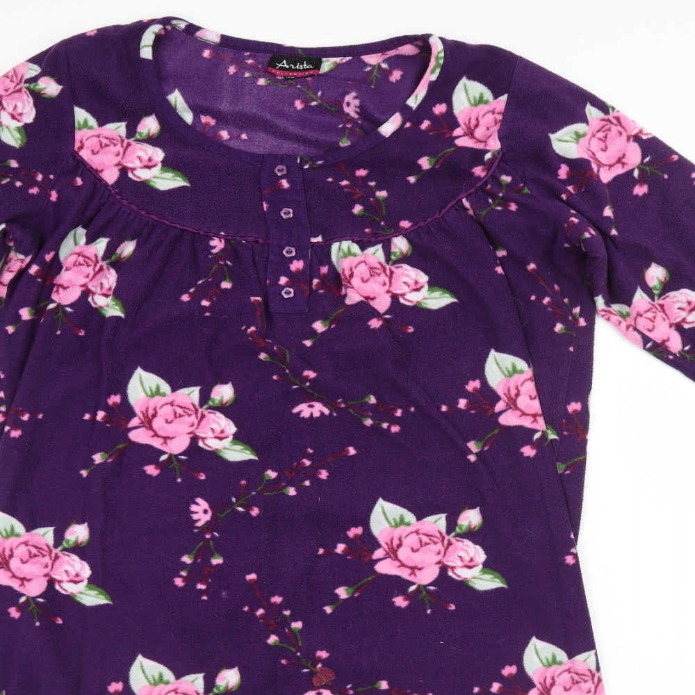 Arista Womens Blue Floral  Top Dress Size 14