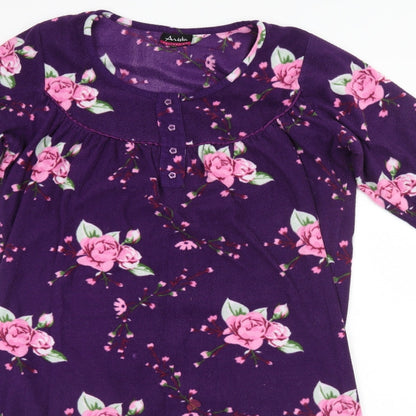 Arista Womens Blue Floral  Top Dress Size 14