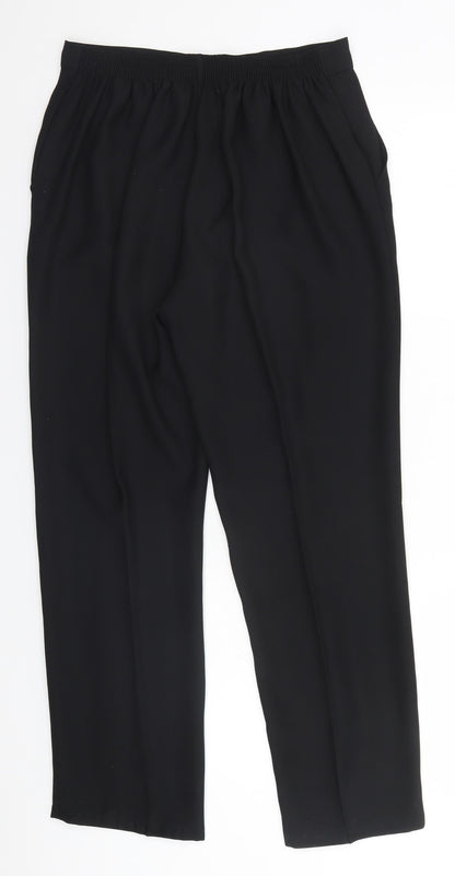 Womens UK Size 18 Preworn Regular Fit  Black Trousers