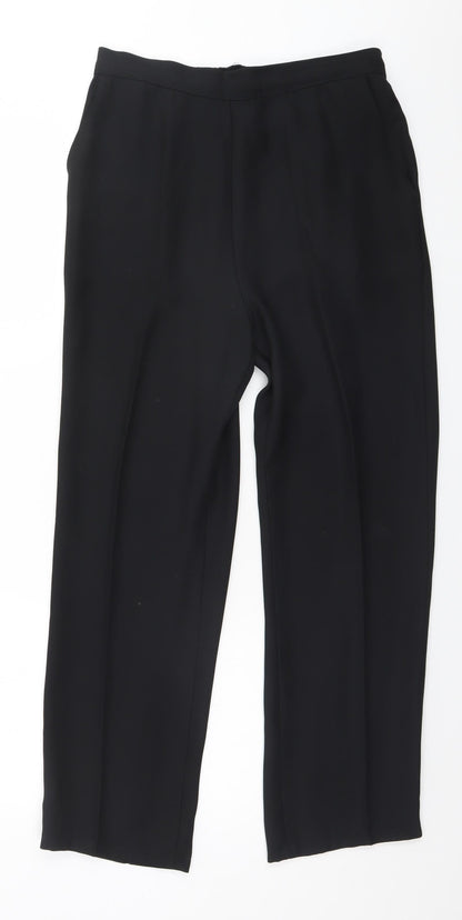 Womens UK Size 18 Preworn Regular Fit  Black Trousers