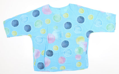 Womens UK Size  Preworn Blue Basic T-Shirt