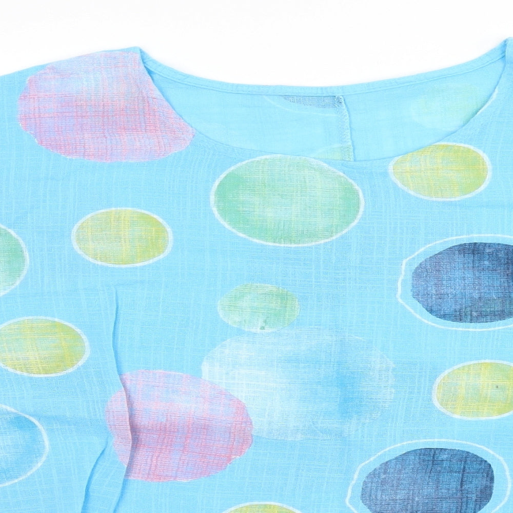 Womens UK Size  Preworn Blue Basic T-Shirt