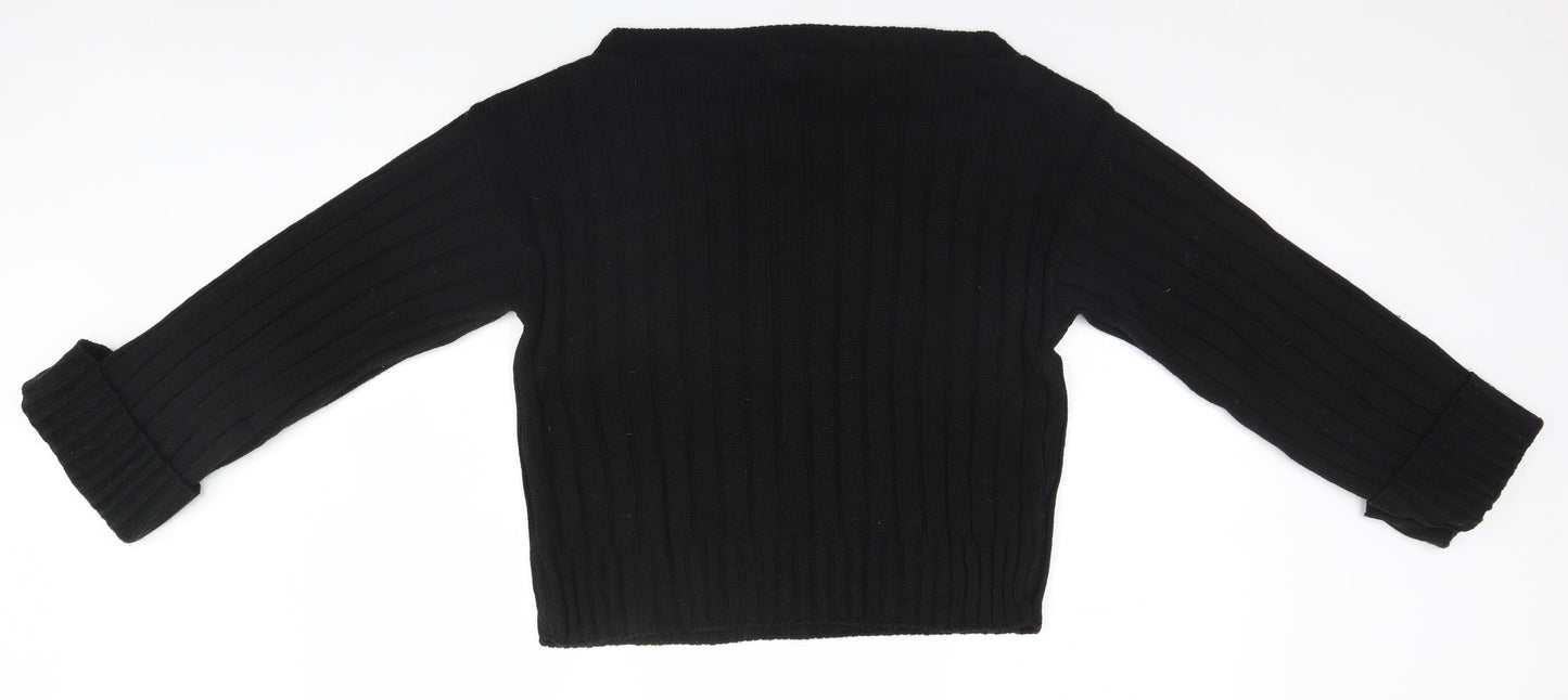 Womens UK Size M PRETTYLITTLETHING Black Pullover Jumper