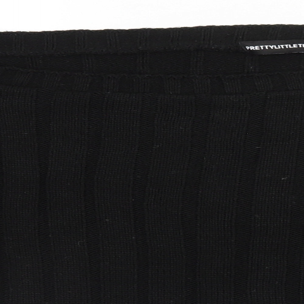 Womens UK Size M PRETTYLITTLETHING Black Pullover Jumper