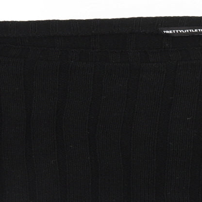 Womens UK Size M PRETTYLITTLETHING Black Pullover Jumper