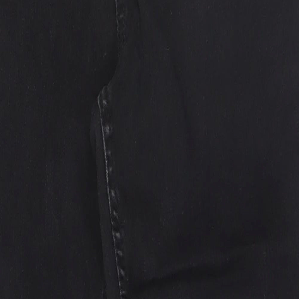 New Look Womens Black  Cotton Straight Jeans Size 12 L25 in Regular