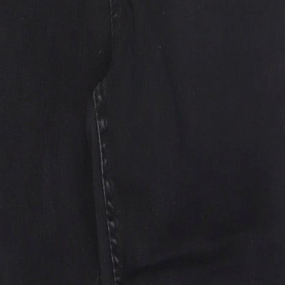 New Look Womens Black  Cotton Straight Jeans Size 12 L25 in Regular