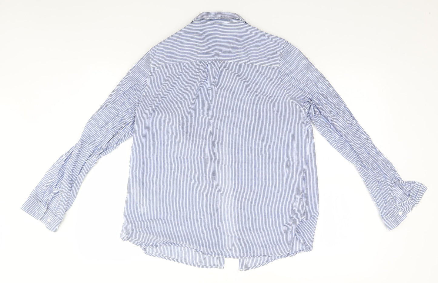 Womens UK Size 12 New Look Blue Basic Button-Up