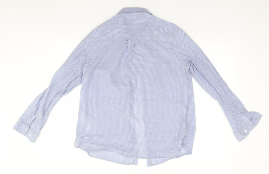 Womens UK Size 12 New Look Blue Basic Button-Up