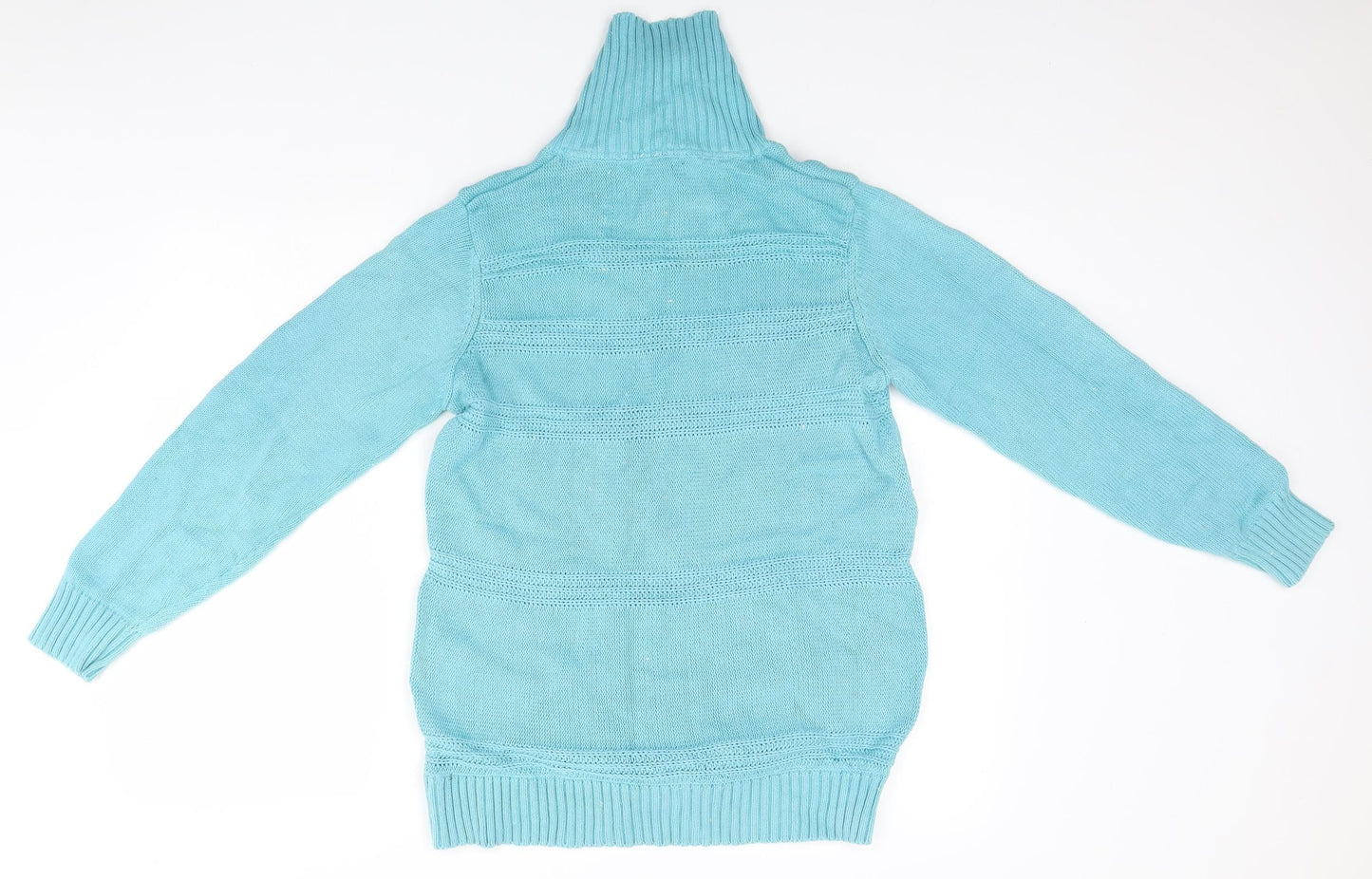Womens UK Size M BM Blue Full Zip Jumper
