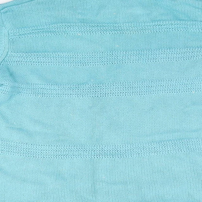 Womens UK Size M BM Blue Full Zip Jumper