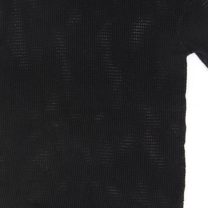 Womens UK Size M Bershka Black Basic T-Shirt
