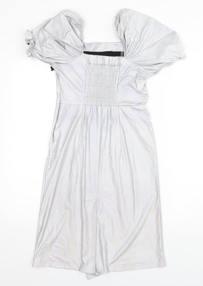 JARH MARC Womens Silver  Polyester A-Line  Size M