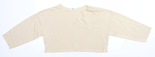 Womens UK Size 12 Missguided Beige Pullover Jumper