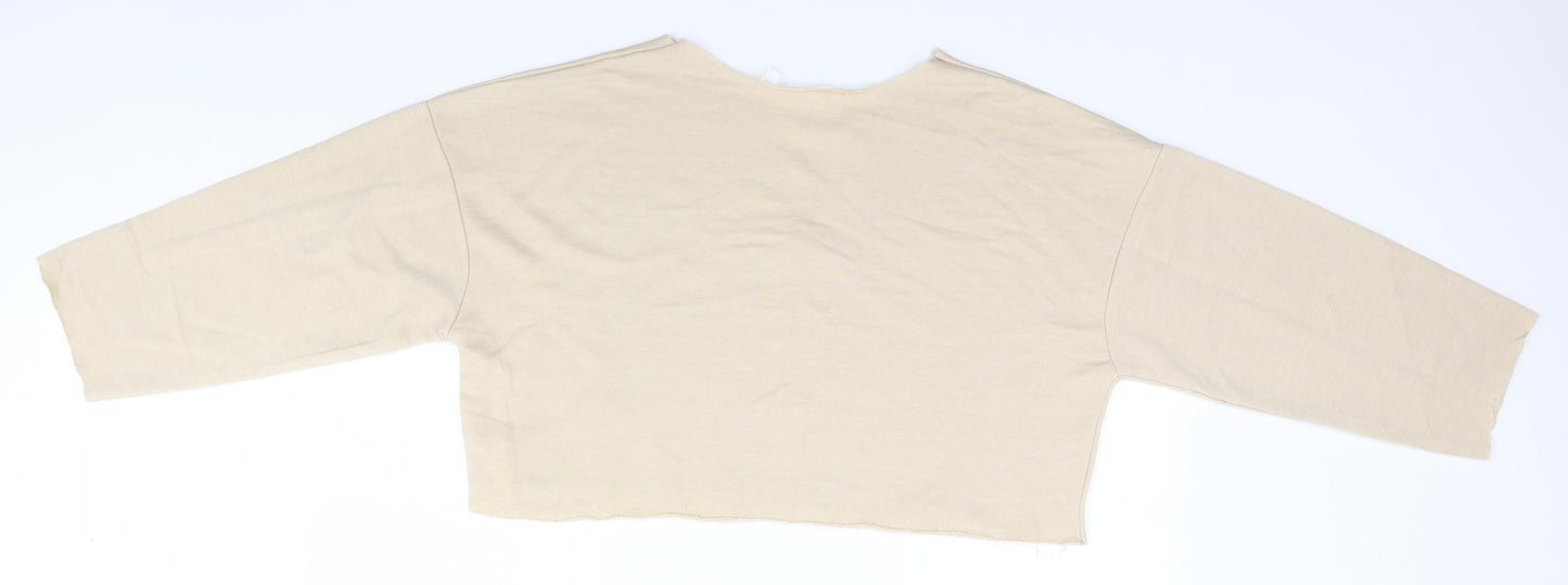 Womens UK Size 12 Missguided Beige Pullover Jumper