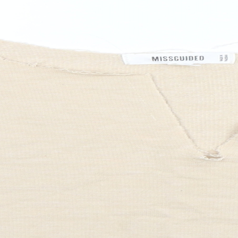 Womens UK Size 12 Missguided Beige Pullover Jumper