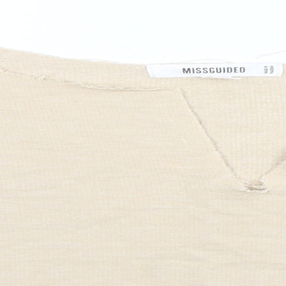 Womens UK Size 12 Missguided Beige Pullover Jumper