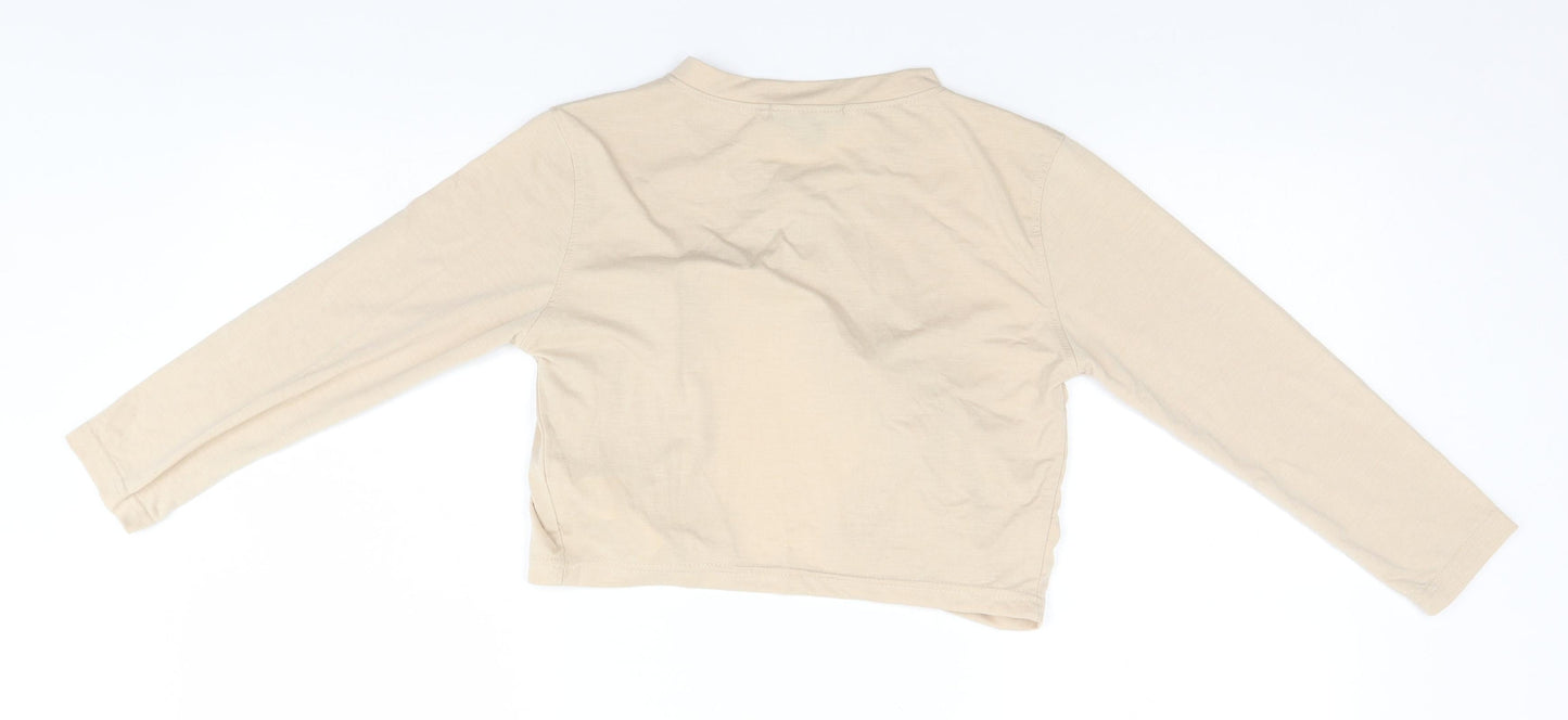 Womens UK Size 10 Missguided Beige Cardigan Jumper