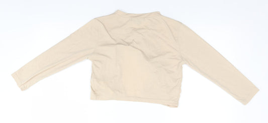 Womens UK Size 10 Missguided Beige Cardigan Jumper