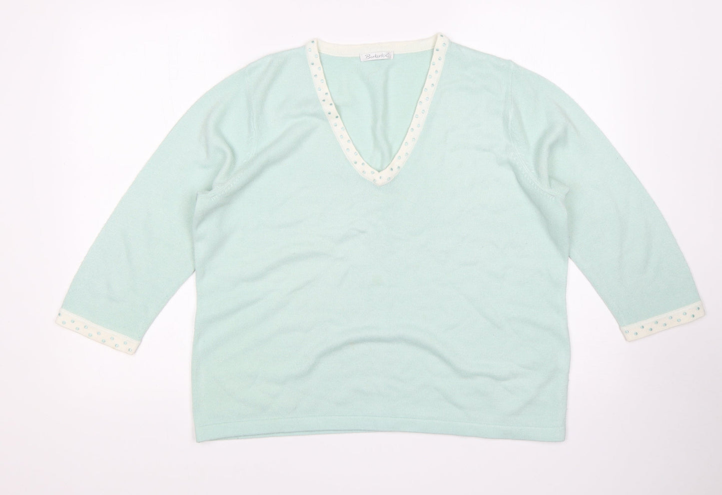 Womens UK Size 18 Berkertex Green Pullover Jumper