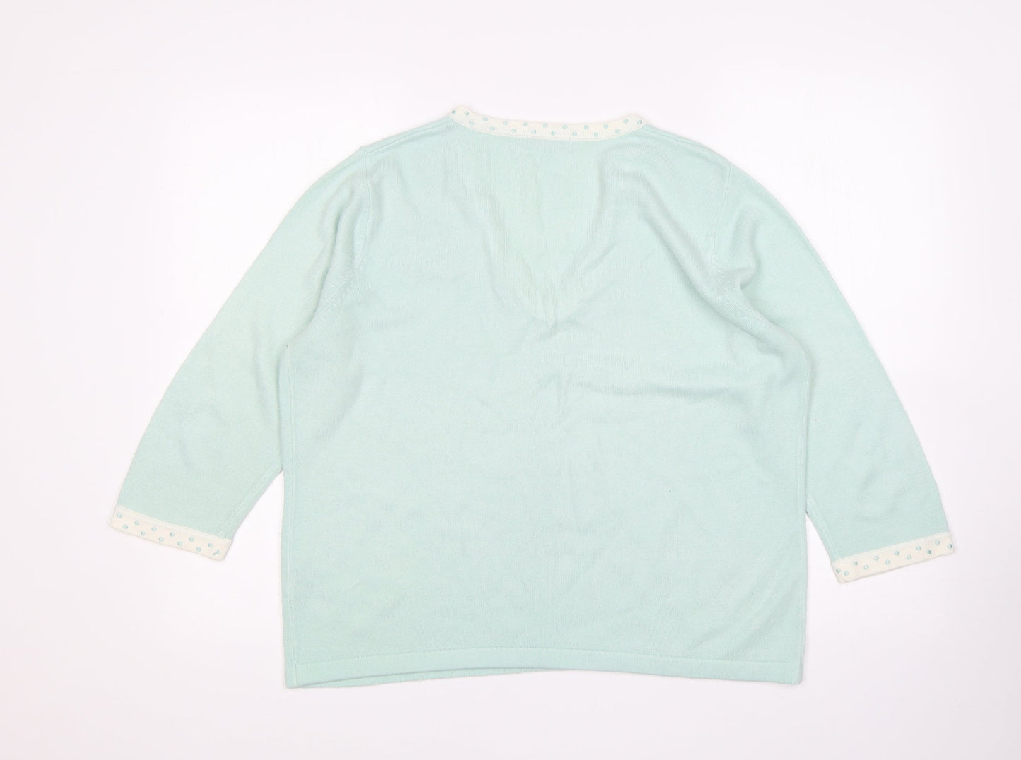 Womens UK Size 18 Berkertex Green Pullover Jumper