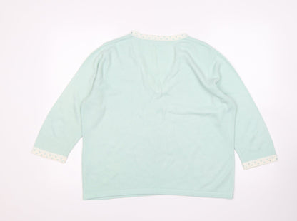 Womens UK Size 18 Berkertex Green Pullover Jumper