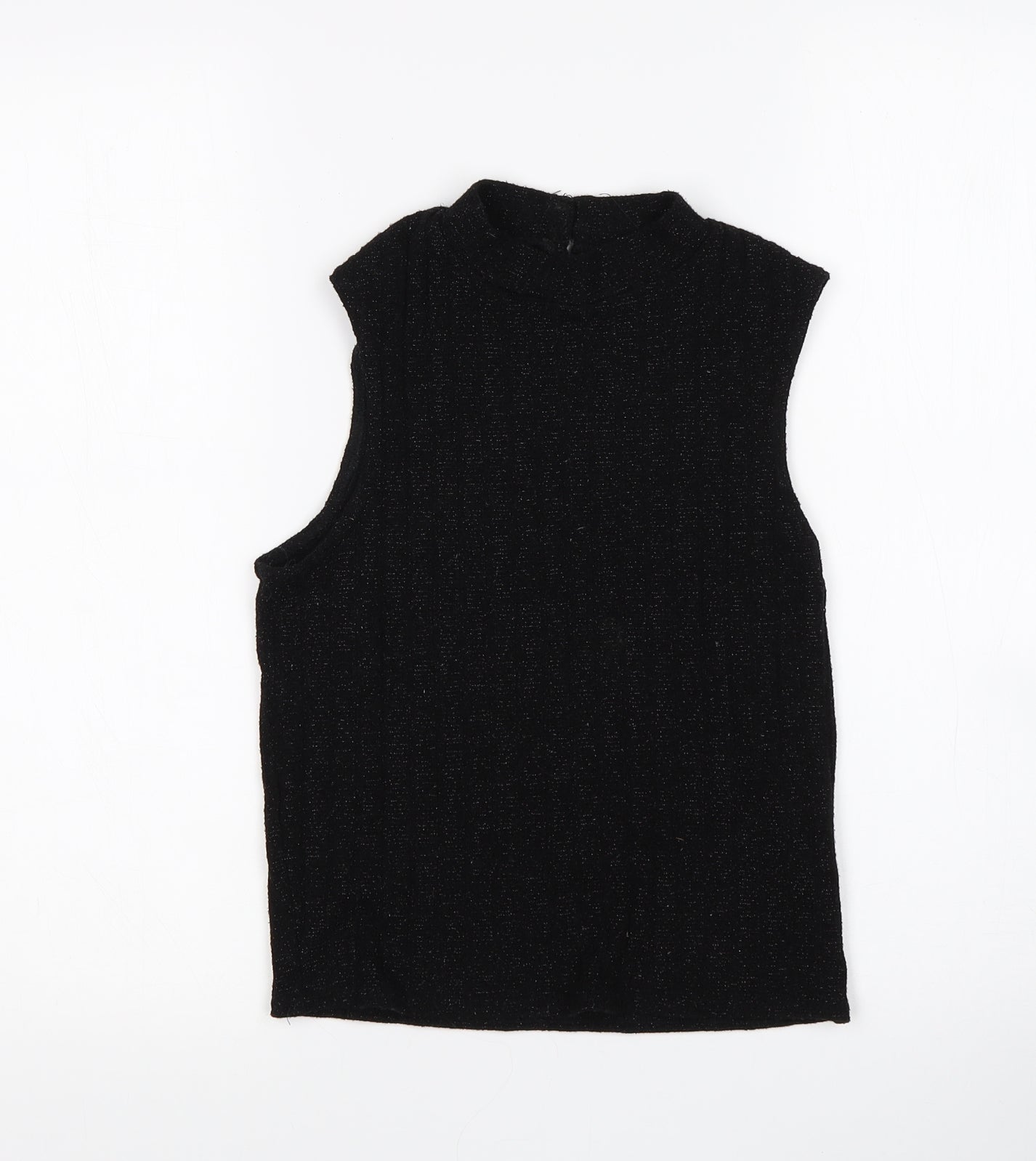New Look Girls Black Round Neck  Polyester Vest Jumper Size 14-15 Years