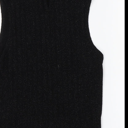 New Look Girls Black Round Neck  Polyester Vest Jumper Size 14-15 Years
