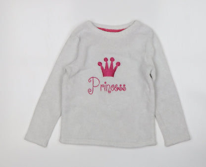Love Sleep Girls White  Polyester Top Pyjama Top Size 8-9 Years   - princess