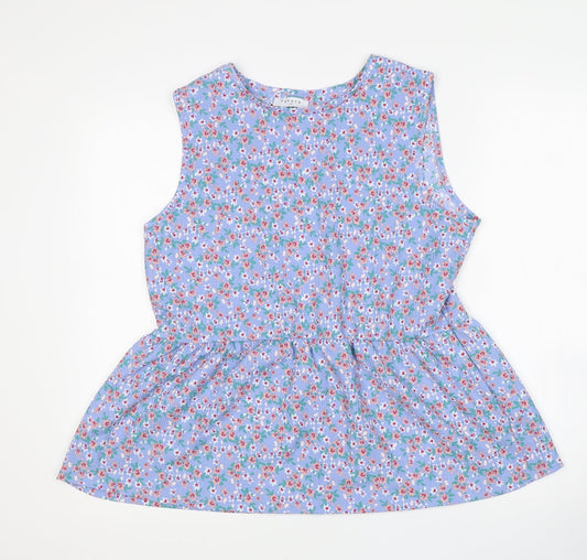 Papaya Womens Multicoloured Floral Polyester Basic Blouse Size 12 Round Neck