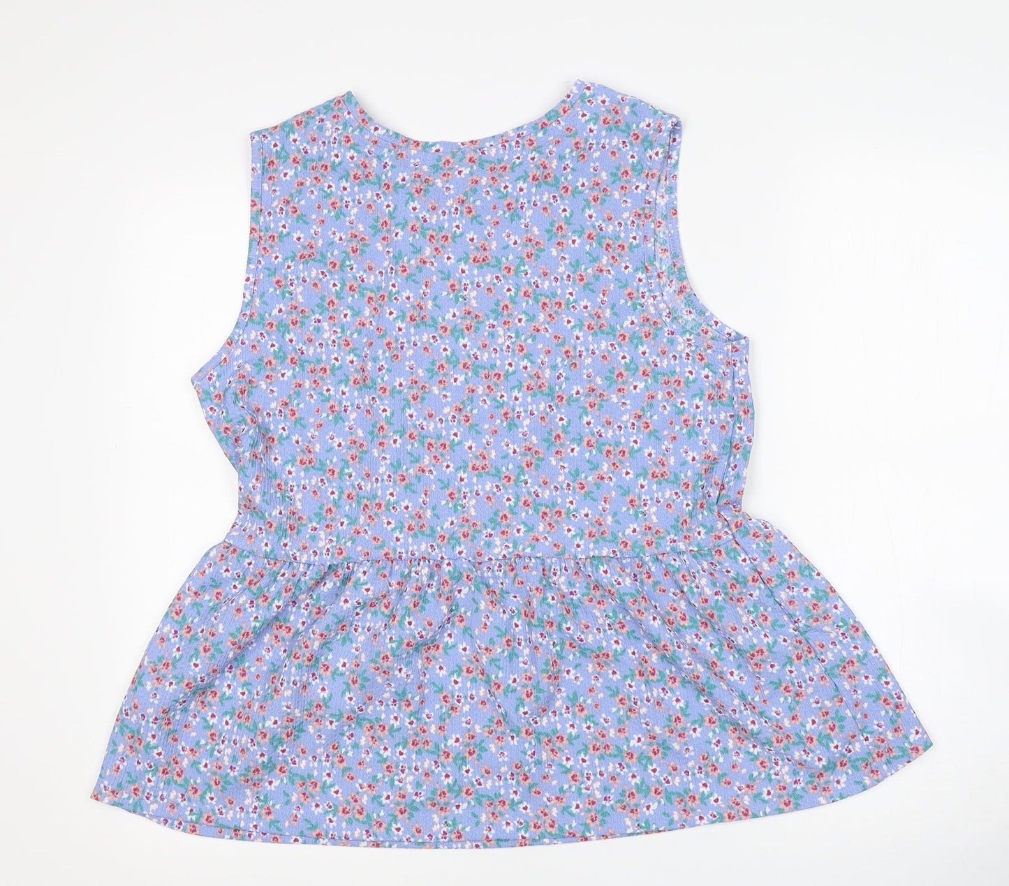 Papaya Womens Multicoloured Floral Polyester Basic Blouse Size 12 Round Neck