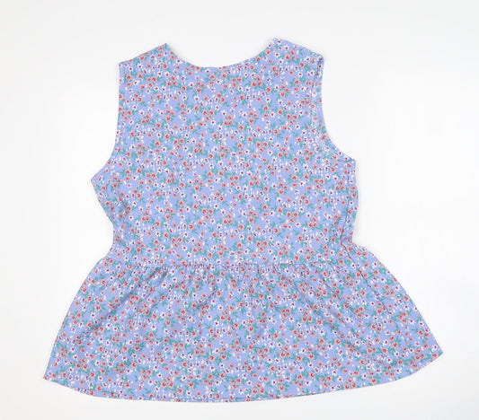 Papaya Womens Multicoloured Floral Polyester Basic Blouse Size 12 Round Neck