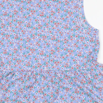 Papaya Womens Multicoloured Floral Polyester Basic Blouse Size 12 Round Neck