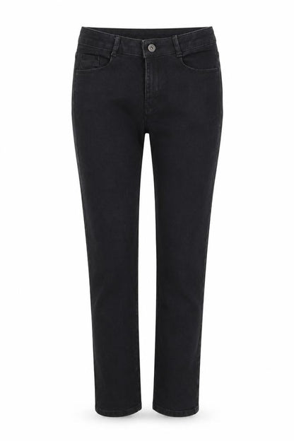 Front view of Dorothy Perkins women’s black cotton skinny jeans, size UK 6, 26-inch leg regular