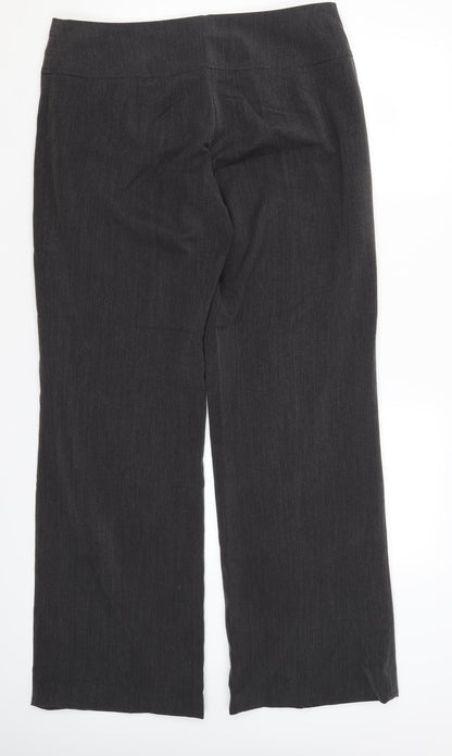 Womens UK Size 14 Collection Regular Fit Dress Pants Grey Trousers