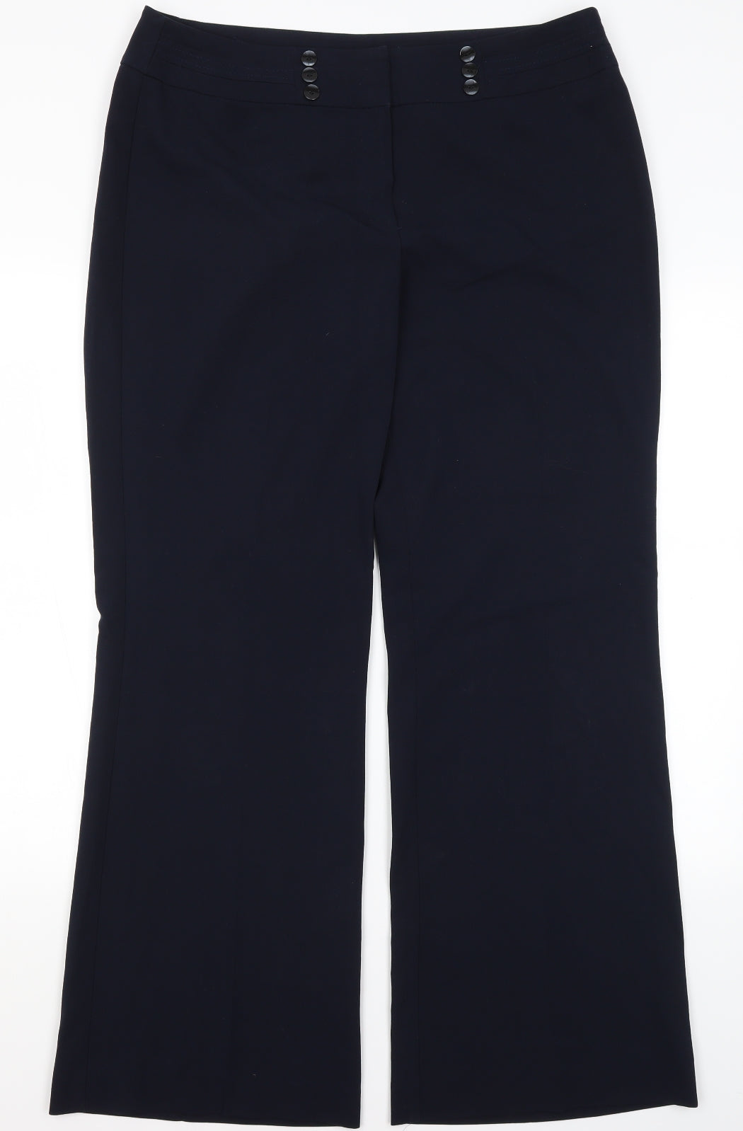 Womens UK Size 14 Collection Regular Fit Dress Pants Blue Trousers