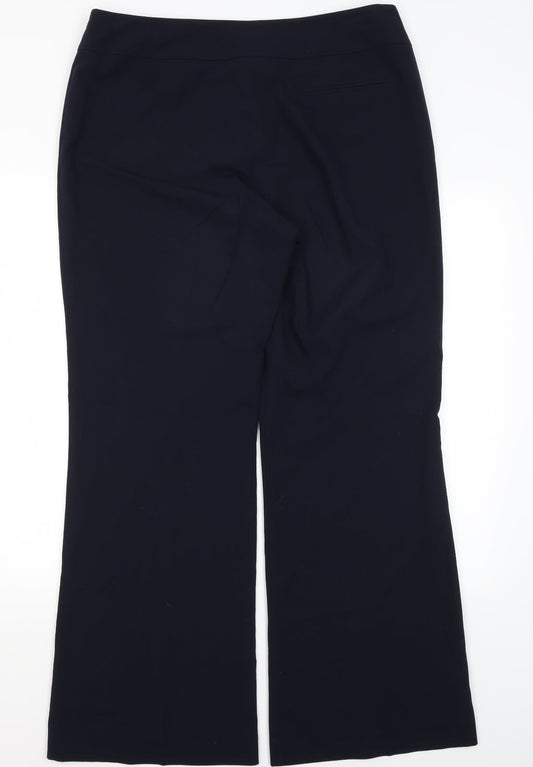 Womens UK Size 14 Collection Regular Fit Dress Pants Blue Trousers
