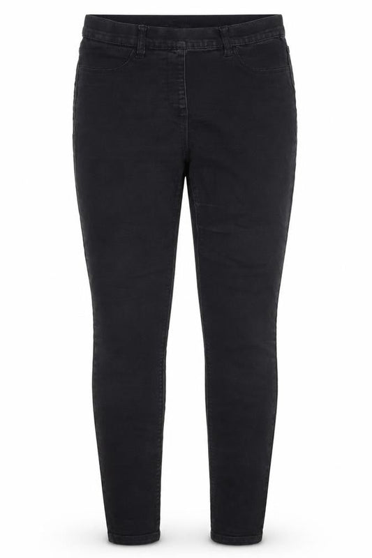 Front view of Debenhams women’s black cotton jegging jeans, size UK 10, 29-inch leg regular