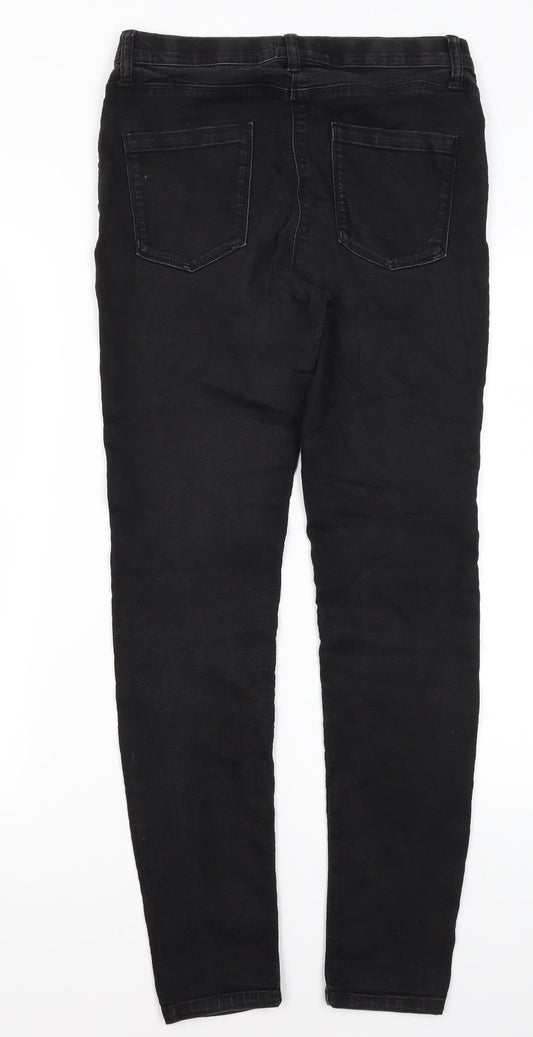 Debenhams Womens Black  Cotton Jegging Jeans Size 10 L29 in Regular