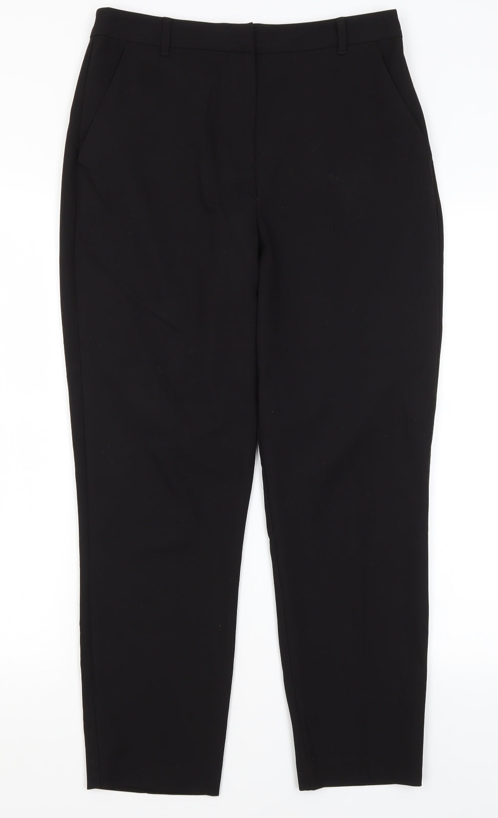 Womens UK Size 10 Preworn Regular Fit Dress Pants Black Trousers