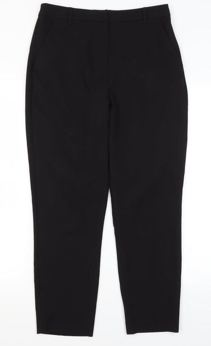 Womens UK Size 10 Preworn Regular Fit Dress Pants Black Trousers