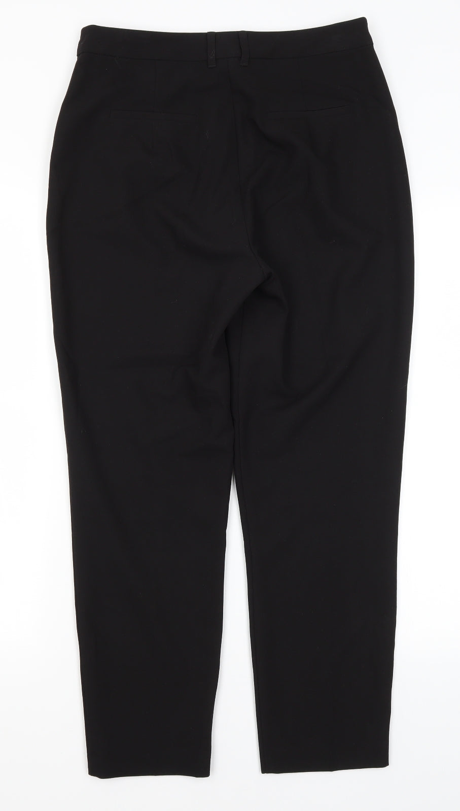Womens UK Size 10 Preworn Regular Fit Dress Pants Black Trousers