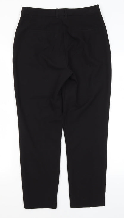 Womens UK Size 10 Preworn Regular Fit Dress Pants Black Trousers