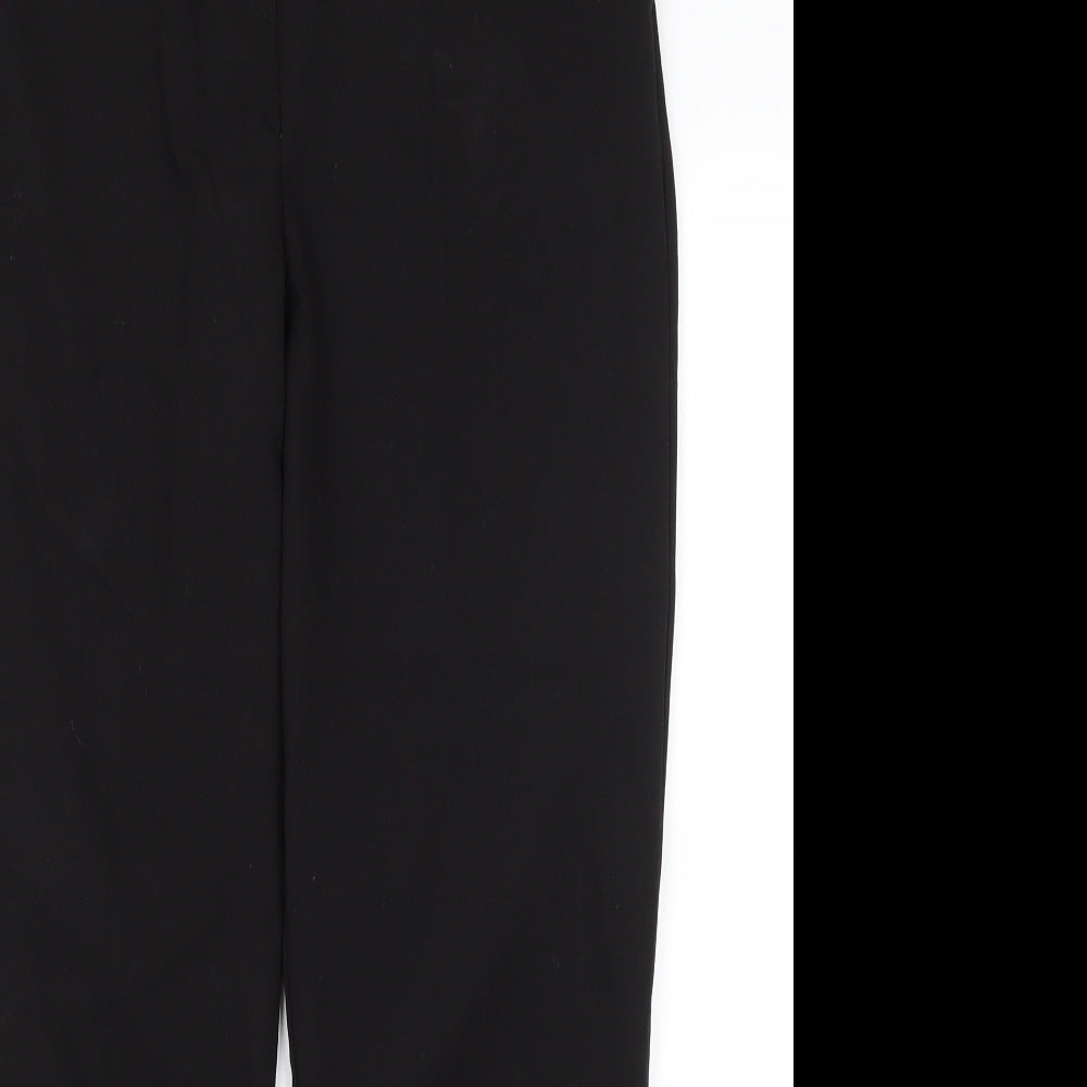 Womens UK Size 10 Preworn Regular Fit Dress Pants Black Trousers