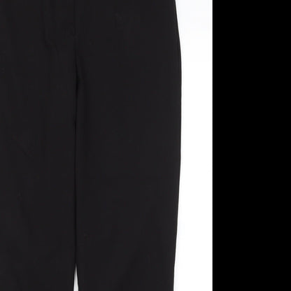 Womens UK Size 10 Preworn Regular Fit Dress Pants Black Trousers