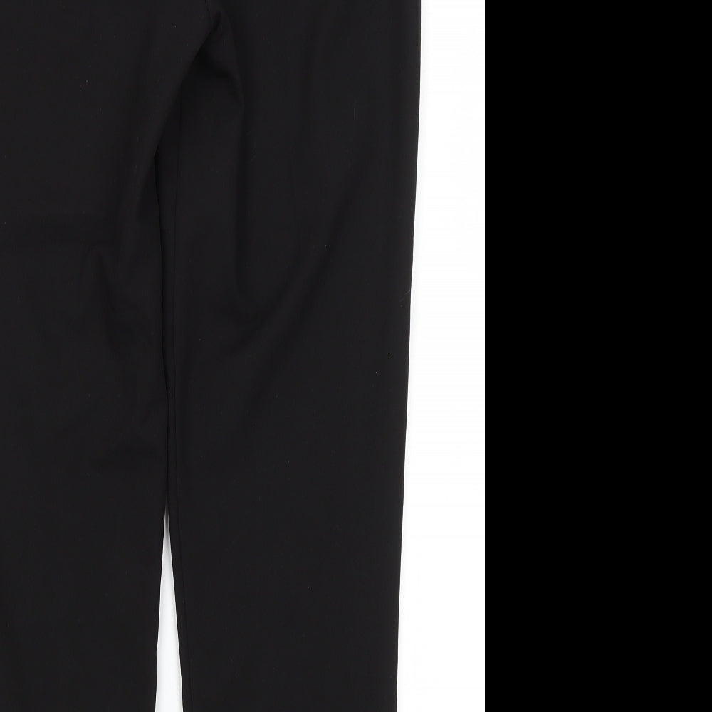 Womens UK Size 10 Preworn Regular Fit Dress Pants Black Trousers
