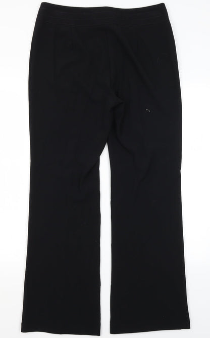 Womens UK Size 12 M7S Regular Fit Dress Pants Black Trousers